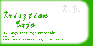 krisztian vajo business card