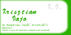krisztian vajo business card